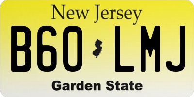 NJ license plate B60LMJ