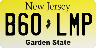 NJ license plate B60LMP