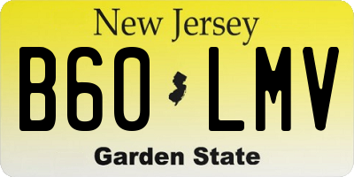 NJ license plate B60LMV