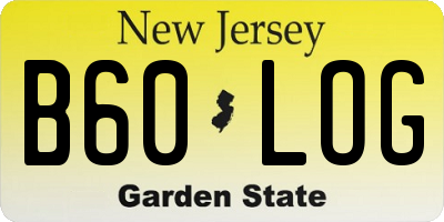 NJ license plate B60LOG