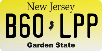 NJ license plate B60LPP