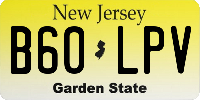 NJ license plate B60LPV