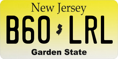 NJ license plate B60LRL