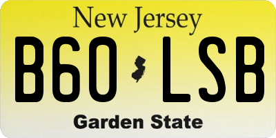 NJ license plate B60LSB