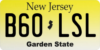NJ license plate B60LSL
