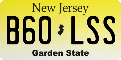 NJ license plate B60LSS