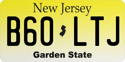 NJ license plate B60LTJ