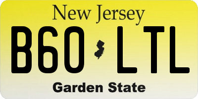 NJ license plate B60LTL