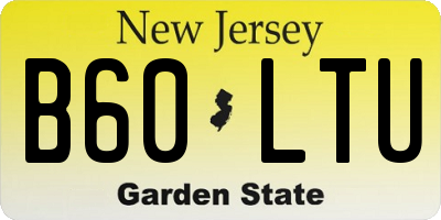NJ license plate B60LTU