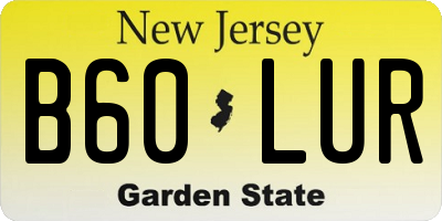 NJ license plate B60LUR