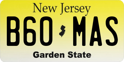 NJ license plate B60MAS