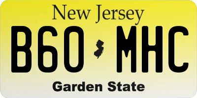 NJ license plate B60MHC