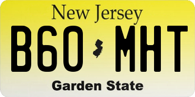 NJ license plate B60MHT