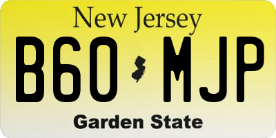 NJ license plate B60MJP