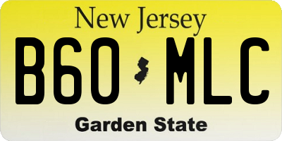 NJ license plate B60MLC