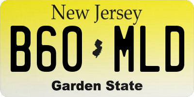 NJ license plate B60MLD
