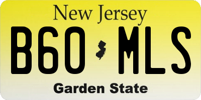 NJ license plate B60MLS
