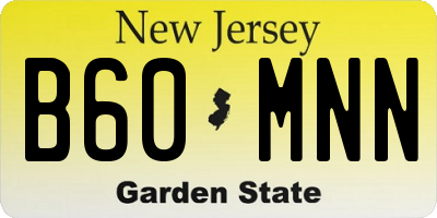 NJ license plate B60MNN