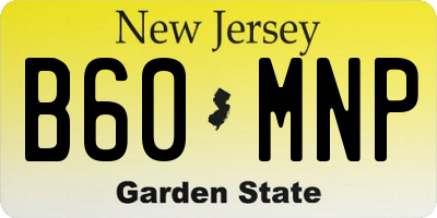 NJ license plate B60MNP