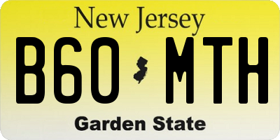 NJ license plate B60MTH