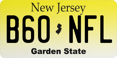 NJ license plate B60NFL