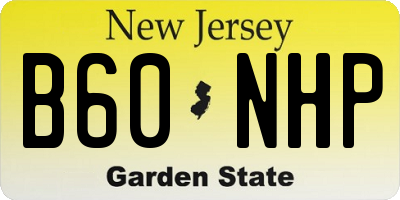 NJ license plate B60NHP