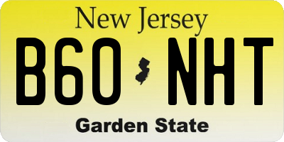 NJ license plate B60NHT