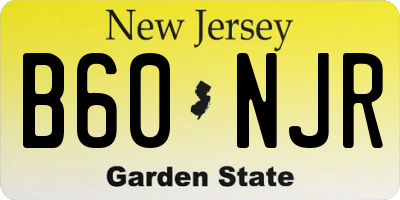 NJ license plate B60NJR