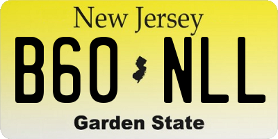 NJ license plate B60NLL