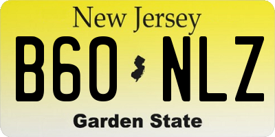NJ license plate B60NLZ
