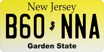 NJ license plate B60NNA
