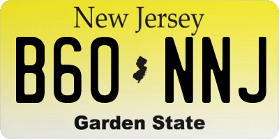 NJ license plate B60NNJ
