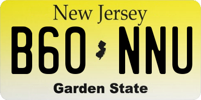NJ license plate B60NNU