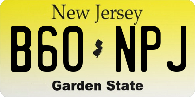 NJ license plate B60NPJ