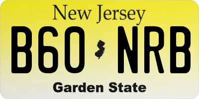 NJ license plate B60NRB