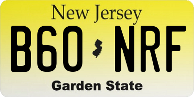 NJ license plate B60NRF