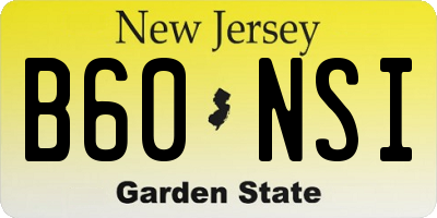 NJ license plate B60NSI