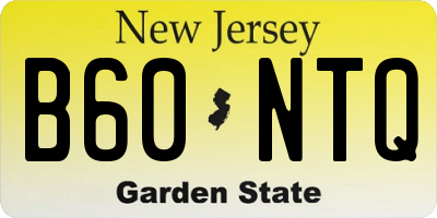NJ license plate B60NTQ