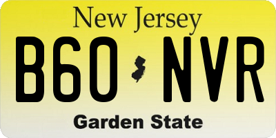 NJ license plate B60NVR
