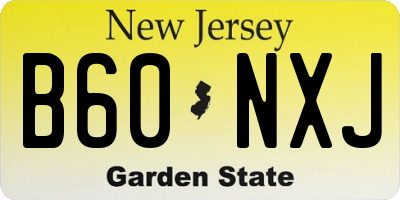 NJ license plate B60NXJ