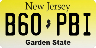 NJ license plate B60PBI