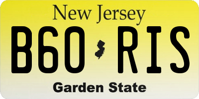 NJ license plate B60RIS