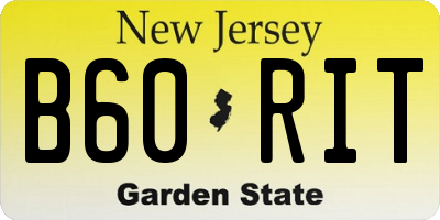 NJ license plate B60RIT