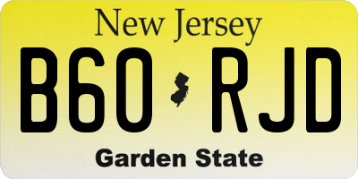 NJ license plate B60RJD