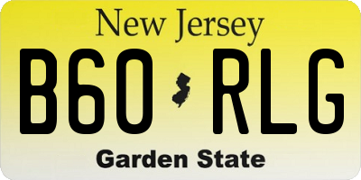 NJ license plate B60RLG