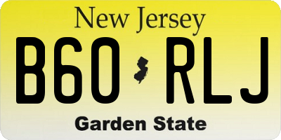 NJ license plate B60RLJ