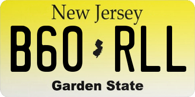 NJ license plate B60RLL
