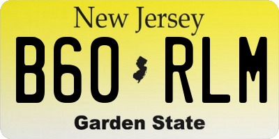 NJ license plate B60RLM