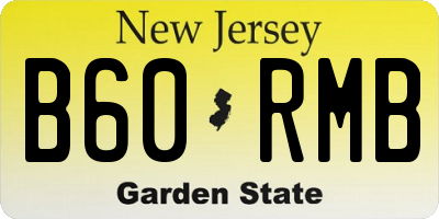 NJ license plate B60RMB