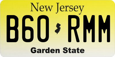 NJ license plate B60RMM